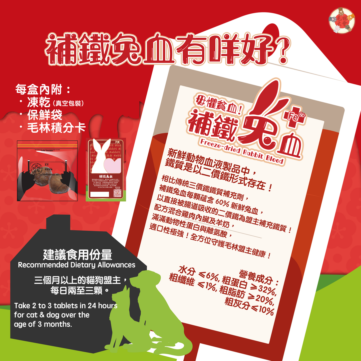 補鐵兔血